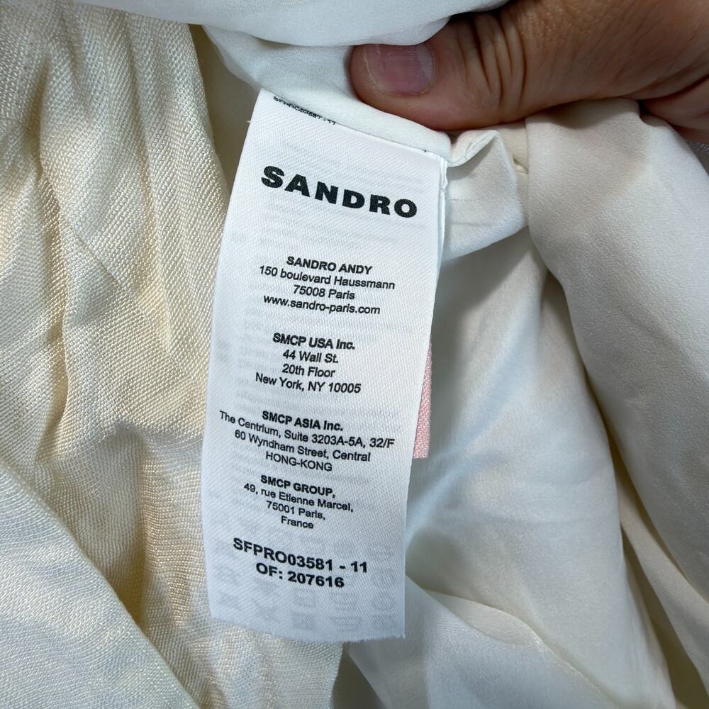 Sandro Carine Sleeveless Mini Dress Size 34 - Picture 6 of 12